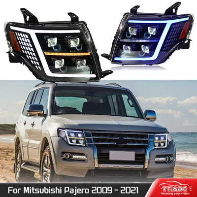 Upgrade For 2009-2021 Pajero V97 V93 Montero V95 LED Headlights Dynamic Lamps - Image 1 of 4