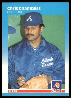 Chris Chambliss 1987 Fleer Atlanta Braves #513 Near Mint or Better - Image 1 of 2