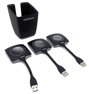 Juego de 3 interruptores de botón de conferencia USB Barco ClickShare R9861500D01 con soporte - Imagen 1 de 13