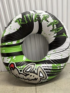 River Rat 48 Inch Inflatable Vinyl Towable Boat Floating Tube Raft for Swimming - Picture 1 of 2