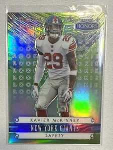 2020 Xavier McKinney Green Parallel Panini Honors Football[16/25][#25][RC] - Picture 1 of 2
