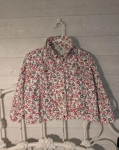 Chaqueta vaquera St John blanca Trucker AOP con tachuelas para mujer M EE. UU.  - Imagen 1 de 9