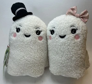 GEISTERPARTY Plüsch Geist Paar gewichtet für Display 9,5 in Halloween Dekor Neu mit Etikett - Bild 1 von 3