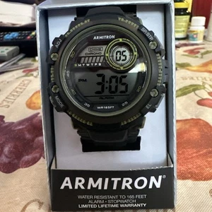 armitron mens watch digital Water Resistant To 165 Feet 40/8439GBKTC - Picture 1 of 9