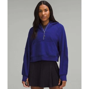 Sudadera con Capucha LULULEMON Buceo Grande Media Cremallera En Larkspur Talla M/L Informal Comodidad - Imagen 1 de 8