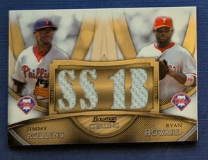 Ryan Howard/Jimmy Rollins 2010 Bowman Sterling Dual Relic #106/199 Phillies - Picture 1 of 2