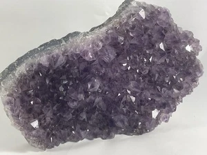 Ametista Naturale Quarzo Geode Cristallo Grappolo Esemplare Guarigione Decorazione 1.284g - Foto 1 di 12