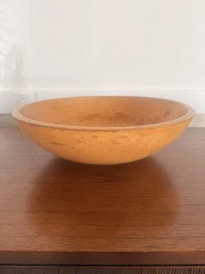 Vintage MUNISING Wood Out of Round Country Farmhouse Dough Mixing 15” BOWL - Image 1 of 4
