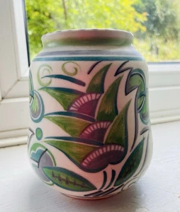 Poole pottery GPA pattern 1920s Green Pot Vase - Picture 1 of 9