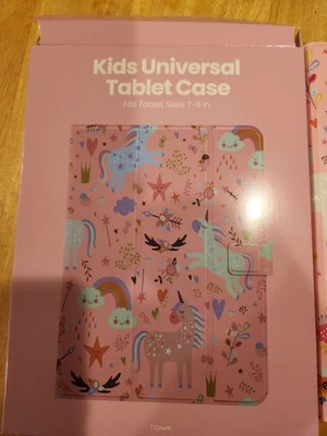 Kid's Universal Tablet Case, Pink Unicorn - Image 1 of 3