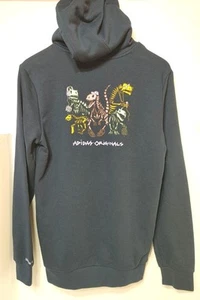 Adidas  Originals Hoodie Skater Dinosaurs Navy Blue NWT Youth XL - Picture 1 of 10