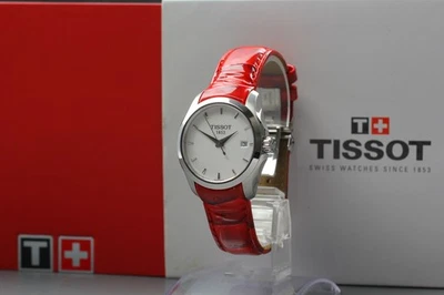 Box, Papers [Near MINT] Tissot T035210A White Dial Red Band Quartz Women's Watch - Image 1 of 4