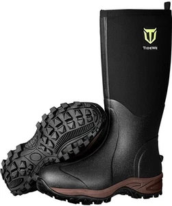 TIDEWE Gummi Neopren Stiefel Herren Gr. 11 wasserdicht stabil 6mm schwarz - Bild 1 von 6