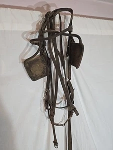 Antiguo lote de novia caballo occidental con persianas y broca - Imagen 1 de 9