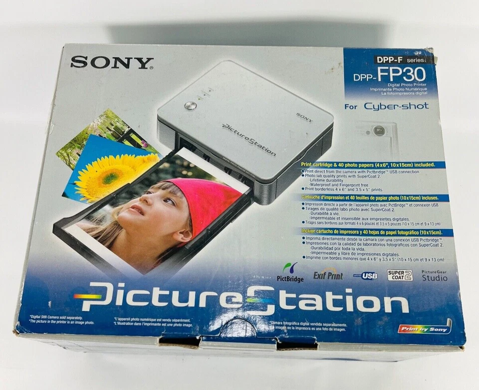 Sony Picture Station for Cyber-Shot DPP-FP30 DIGITAL Photo Printer New Open Box! - Image 1 of 4