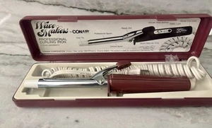 VINTAGE CONAIR WAVE MAKERS PROFESSIONAL CURLING IRON BRUSH & TRAVEL CASE Works! - Picture 1 of 8