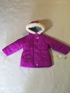 NEW NWT Carter's Toddler Girls Pink Faux Fur Jacket Size S/4 4-in 1 Jacket - Picture 1 of 3