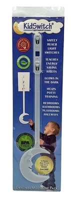 Extensor de interruptor de luz KidSwitch para crianças brilha no escuro quarto lua - Imagem 1 de 2