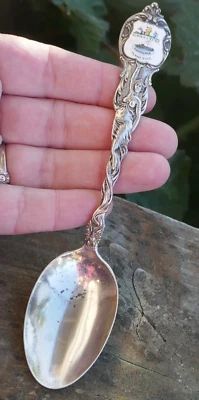 Cuchara de recuerdo Ant Shepard Sterling & Esmaltada Agricultura y Comercio Tennessee Foto 1 de 4