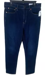 Women's Gap Vintage Slim High Rise Dark Wash Straight Leg Blue Jeans Size 12T - Picture 1 of 4