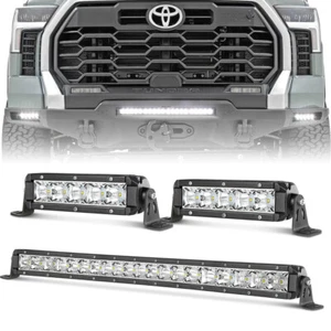 For 2022-2024 Toyota Tundra 20" Bumper Single Row LED Work Light Bar & 6" Lights - Picture 1 of 22