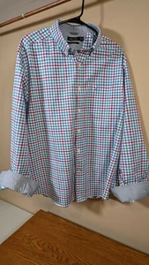 Nautica grün, weiß, blau, rot kariert Langarm Knopfleiste Größe 2XL - Bild 1 von 5