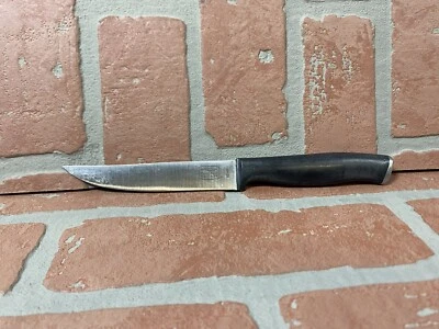 芝加哥餐具实用刀 4 3/4 英寸不锈钢刀片黑色手柄 6E14R — 第 1/4 张图片