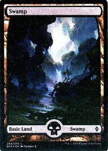 MTG - Battle for Zendikar - Swamp #264 - Full Art - Foil - Various conditions - Picture 1 of 1