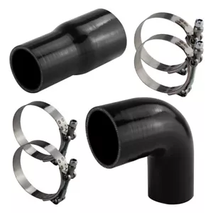 Ladeluftkühler Silikonschlauch + Schellen für BMW 135i 335i 335 E90 E92 N54 N55 - Bild 1 von 10