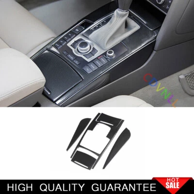 Panel de cambio de marchas consola central de fibra de carbono de acero para Audi A6 2005-2011 Foto 1 de 4