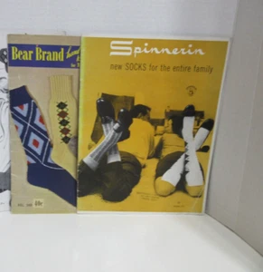 2 Vintage Knitting Books: SOCKS - Socks for the Entire Family - Picture 1 of 3