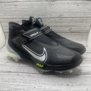 Nike Force Zoom Trout 8 Elite Baseball Cleats CZ5913-010 Black Grey Men Size 12 - Picture 1 of 6