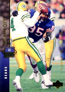 1994 Upper Deck #90 Richard Dent with Brett Favre Chicago Bears Green Bay HOF