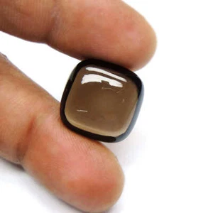 27,65 CTS FORMA CUADRADA CUARZO AHUMADO PIEDRA PRECIOSA CABINA LISA - Imagen 1 de 2