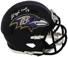 Jonathan Ogden Signed Ravens Riddell Speed Mini Helmet w/HOF'13 - (SCHWARTZ COA)