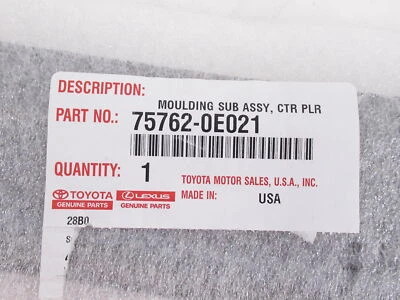 正品 原始设备制造商 丰田 75762-0E021 LH 后前贴花装饰 2014-19 Highlander — 第 1/3 张图片