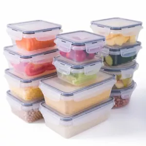 12 Pc Food Storage Container Set Glass Bpa Lids Airtight Prep Kitchen Leak Proof - Picture 1 of 6