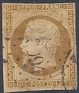 1852 FRANCIA USATO NAPOLEONE REPUB. FRANC. 10 CENT - FR627 - Picture 1 of 1