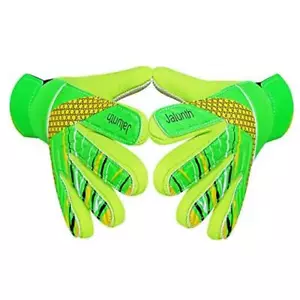 Goalkeeper Goalie Soccer Gloves Kids Youth Size 6 Suitable for 7-8 Years Green - Picture 1 of 8