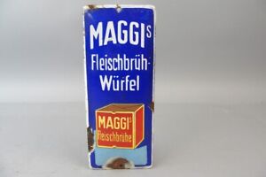 Original altes Maggi Fleischbrüh Würfel Emailschild / Türschild
