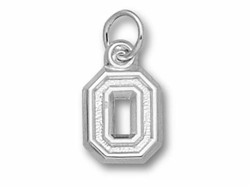 Ohio State University BLOCK O NO LEAF Silver XS Pendant Foto 1 de 1