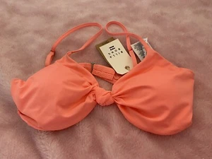 Stunning Billabong Knotted Trilet bikini top (acid pink) - LARGE (roughly 14) - Picture 1 of 4