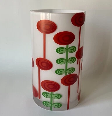 Glass Art Vase with Flowers Sweden Olle Brozen Design sea Glasbruk 25 CM - image 1 of 4