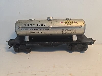 LIONEL Pre War 1680 SUNX Sunoco Tank Car 1933-42 - Image 1 of 4