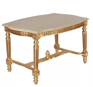 Kaffeetisch Barock Tisch Gold Wohnzimmertisch Antik Couchtisch Sofatisch Rokoko - Bild 1 von 5