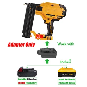 1x Adattatore per batteria DeWalt 20V/Milwaukee M18 ROSSO a per strumento BOSTITCH 20V MAX - Foto 1 di 5