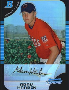2005 (TWINS) Bowman Chrome Refractors #222 Adam Harben
