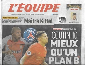 L'EQUIPE n°22996 08/07/2017 Coutinho_PSG_Verratti_Griezmann_AJA_Tour de France - Imagen 1 de 2