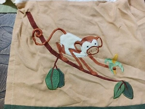 Kidsline Zanzibar Baby Nursery Crib Skirt Jungle Theme Monkey Elephant Zebra - Picture 1 of 10