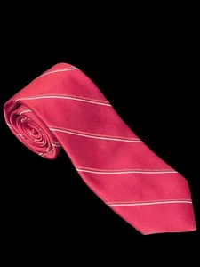 Corbata de Colección Macy’s Gris Borgoña Rayas Mezcla Seda/Poliéster - 3” - Imagen 1 de 5